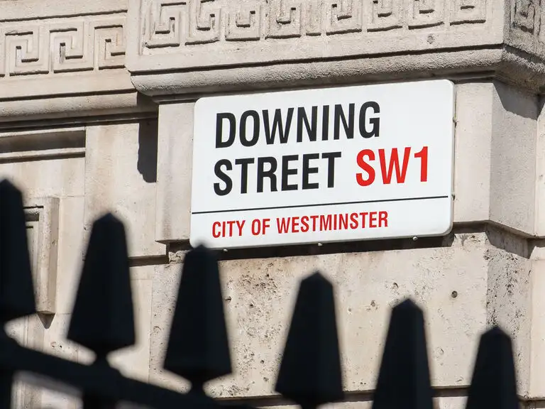 UK - Westminster - Downing Street road sign.jpg