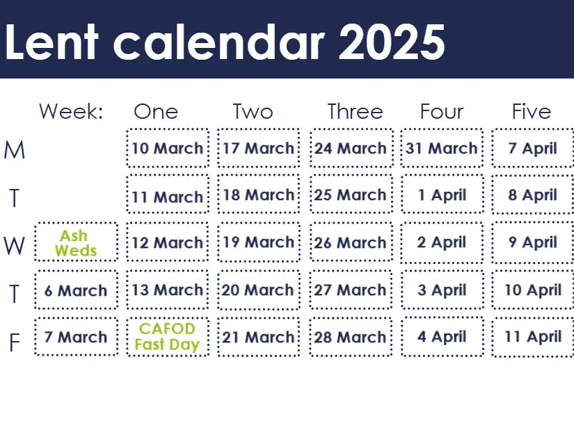 Lent calendar for children