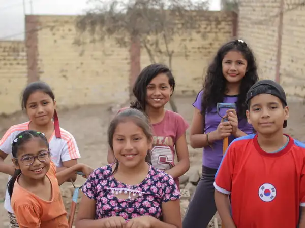 Children taking care of creation